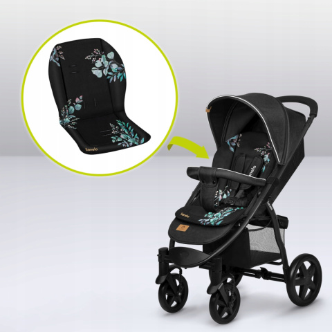 SEATLINER Lionelo dwustronna wkładka do wózka spacerowego Annet Plus/Tour - Golden Moments Black
