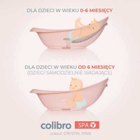 SPA Colibro wanienka dziecięca 2 w 1 z leżaczkiem - Crystal Pink