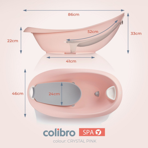 SPA Colibro wanienka dziecięca 2 w 1 z leżaczkiem - Crystal Pink