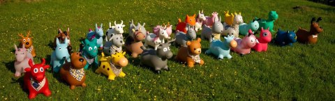 Skoczek gumowy dla dzieci ŻABA 55 cm zielony do skakania z pompką