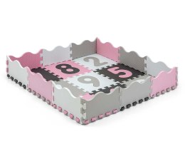MILLY MALLY 5612 Mata piankowa puzzle Jolly 3x3 Digits - pink grey