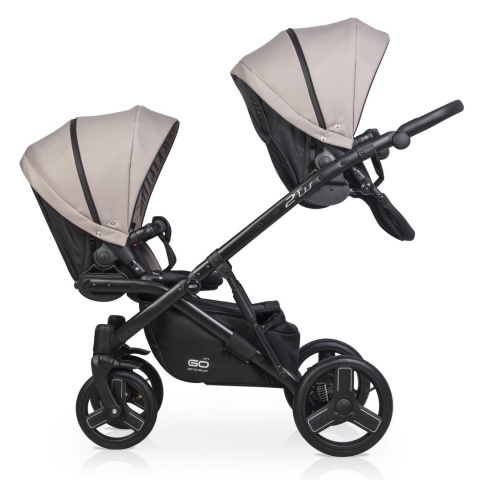 2 OF US EasyGo 2w1 wózek bliźniaczy głęboko-spacerowy - Taupe