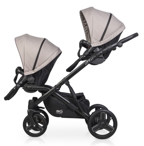 2 OF US EasyGo 2w1 wózek bliźniaczy głęboko-spacerowy - Taupe