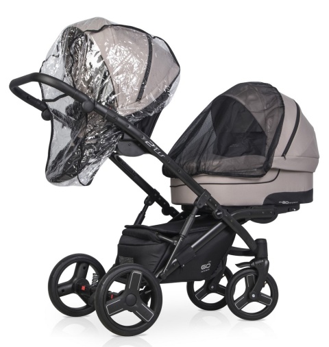 2 OF US EasyGo 2w1 wózek bliźniaczy głęboko-spacerowy - Taupe