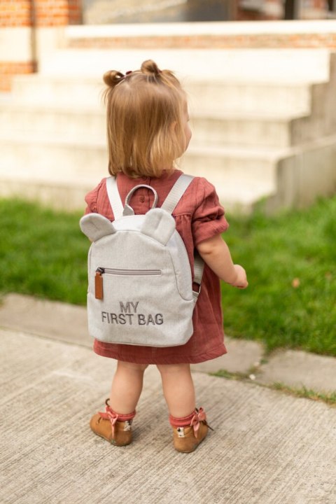 Childhome Plecak dziecięcy My First bag Kanwas Szary