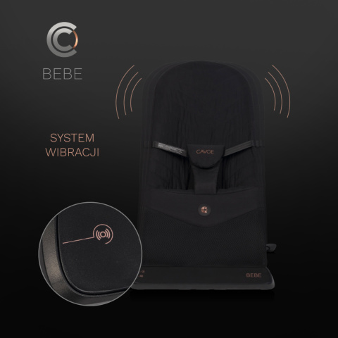 BEBE Cavoe leżaczek dziecięcy melodie wibracje - Meteorite