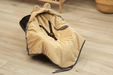 Sensillo Otulacz do fotelika Velvet - Maroko beżowy