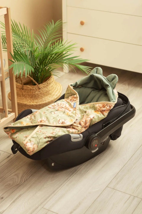 Sensillo Otulacz do fotelika Velvet - Skwer zielony