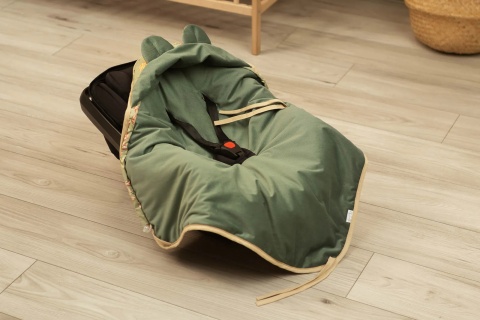 Sensillo Otulacz do fotelika Velvet - Skwer zielony