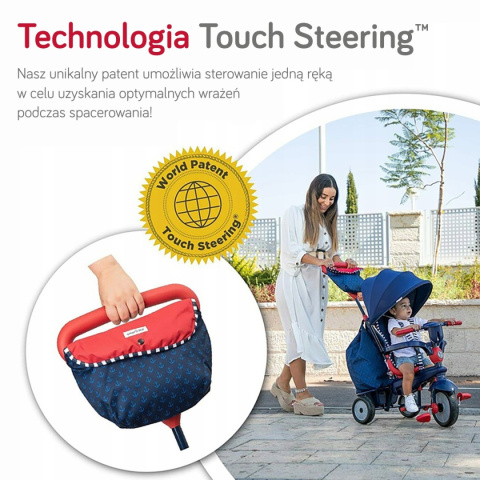 Rower trójkołowy Smart Trike Swirl™ 4w1 - niebiesko-czerwony
