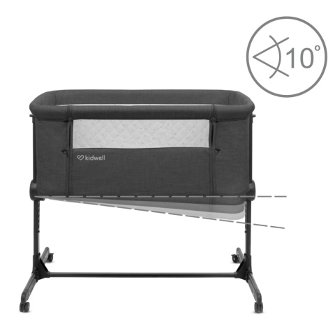 SNUZZY Kidwell Łóżeczko dostawne - Dark Grey