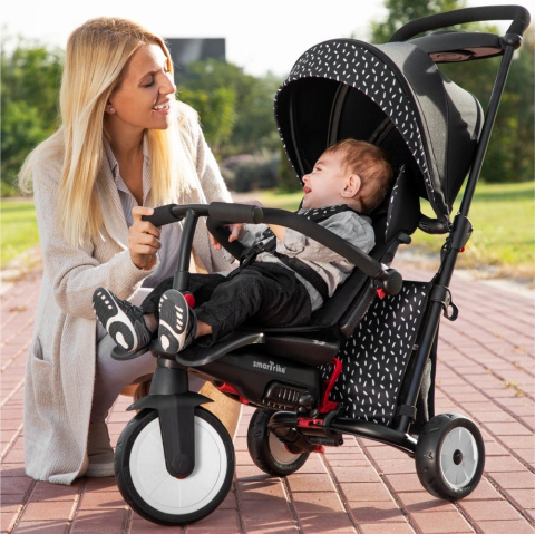 Składany rowerek dziecięcy / wózek Smart Trike 7w1 STR­™5 - czarno-biały