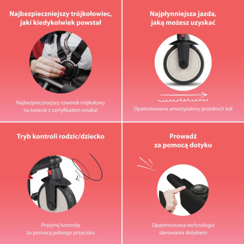 Składany rowerek dziecięcy / wózek Smart Trike 7w1 STR­™5 - czerwony