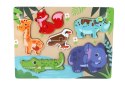 Drewniane Kolorowe Puzzle Układanka Dla Dzieci Mix Wzorów