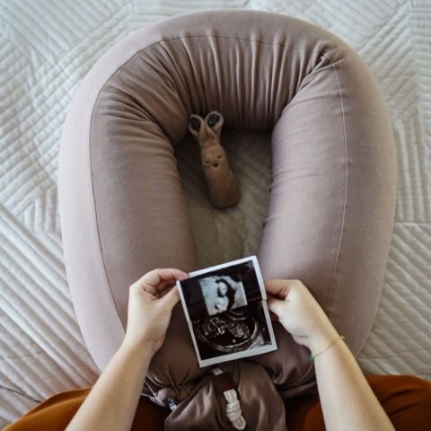 Hi Little One poduszka ciążowa dla Mamy i Noworodka MULTI 3w1 BIO bawełna KANGOO Mustard