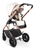 PRO ibebe 2w1 wózek wielofunkcyjny dla dzieci do 22 kg - PRO 02 Beige - Gold frame