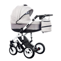 EUFORIA 2w1 Paradise Baby wózek wielofunkcyjny Polski Produkt biały stelaż - 08