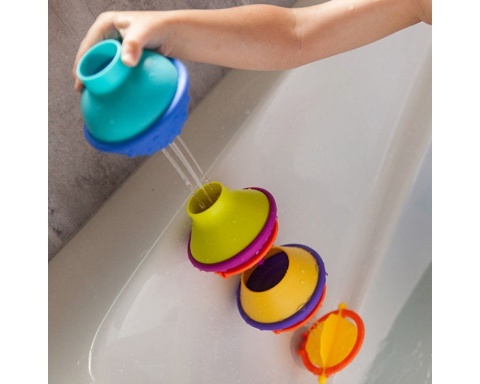 KapKap kolorowe lejk zabawka kąpielowai 3+ Fat Brain Toy Qelements