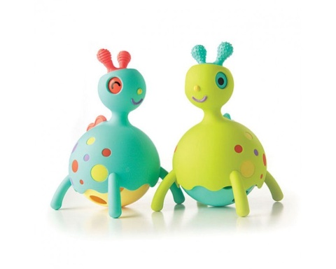 Wesoły Rollobie Gryzak, jeździk, grzechotka 1+ Fat Brain Toys