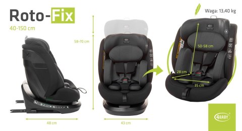 Fotelik Roto-fix i-size graphite 4baby