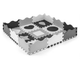 MILLY MALLY Mata piankowa puzzle 25szt. Jolly 3x3 Shapes - grey