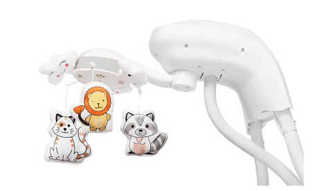 HENNY 2w1 Lionelo bujaczek, huśtawka, gondola, 12 melodii, MP3, do 9 kg GREY DOVE