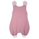 Hi Little One śpiworek do spania z nogawkami dla Niemowlaka TOG 1,0 BIO muślin MOUSE Baby Pink/Blush roz S