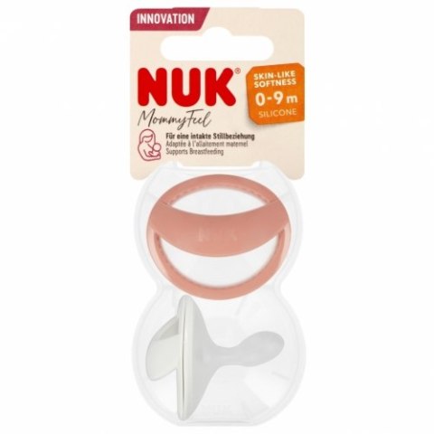 NUK 175312 Smoczek uspokajający silikonowy 0-9m Mommy Ful 2 szt czerwony