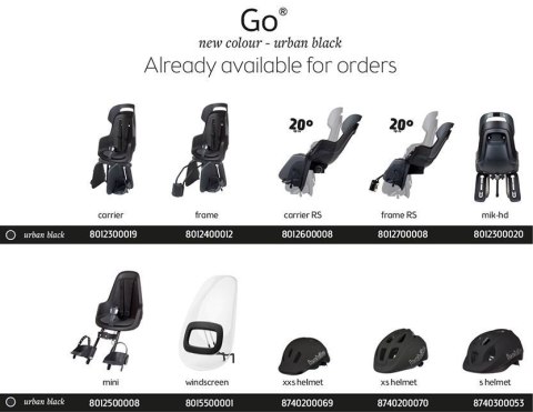 Fotelik row. Bobike GO MINI urban black