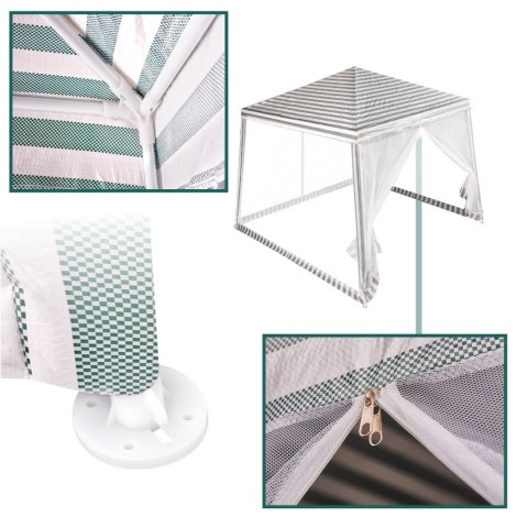 Pawilon ogrodowy namiot imprezowy handlowy altana z moskitierą biała 3 x 3m