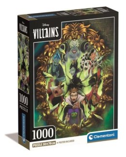 Clementoni Puzzle 1000el Compact Disney Villains 39812