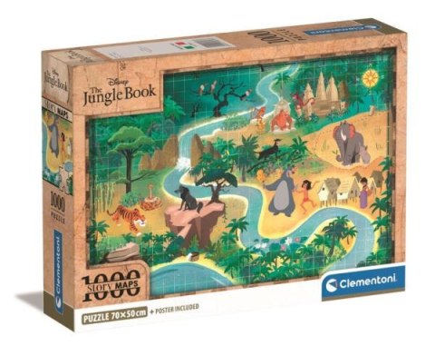 Clementoni Puzzle 1000el Compact Story Maps The Jungle book 39813