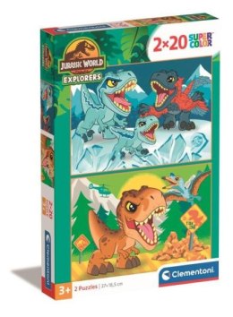 Clementoni Puzzle 2x20el SuperColor Jurassic World 24810