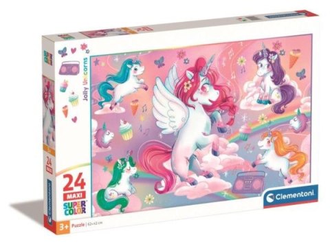 Clementoni Puzzle 24el Maxi SuperColor Jolly Unicorns 28525