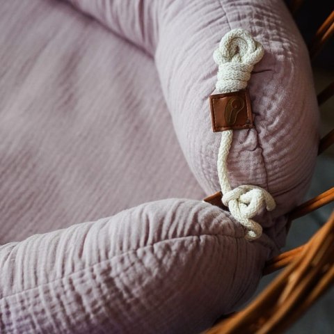 Hi Little One kokon gniazdko dla Noworodka z organicznego oddychającego BIO muślinu Grey