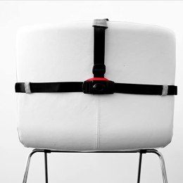 MINIMONKEY MKY_00000396 Szelki do krzesła dla niemowlaka Mini Chair 6m+ jasnoszare