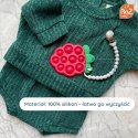 RAZBABY 009-POP-RT Pop it gryzak silikonowy Soczysta Malina-zabawka sensoryczna dla niemowląt