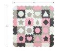 MILLY MALLY 5617 Mata piankowa puzzle Jolly 4x4 Shapes - pink grey