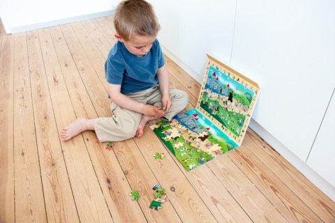 Scratch, 2 w 1 Puzzle magnetyczne i gra obserwacyjna - Rycerze 80 el.