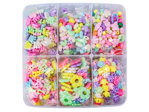 Zestaw Do Tworzenia Robienia Biżuterii, Bransoletek, Charmsy, Zawieszki, Koraliki 400el. Kuferek Przecena 1