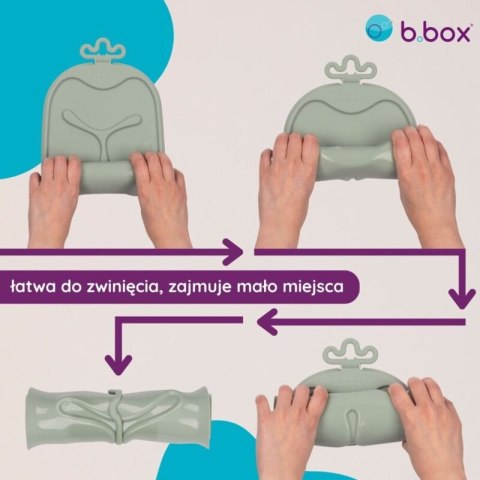 B.BOX BB101310 Roll+go zwijana mata do nauki samodzielnego jedzenia szałwia