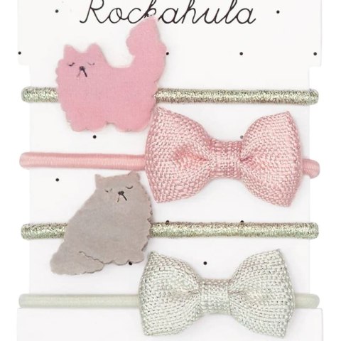 Rockahula Kids gumki do włosów dla dziewczynki 4 szt. Sour Puss Persian Cat