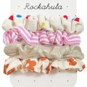 Rockahula Kids gumki scrunchie do włosów dla dziewczynki 4 szt. Rainbow Hearts