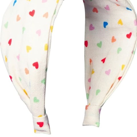 Rockahula Kids opaska do włosy dla dziewczynki Rainbow Hearts Knotted