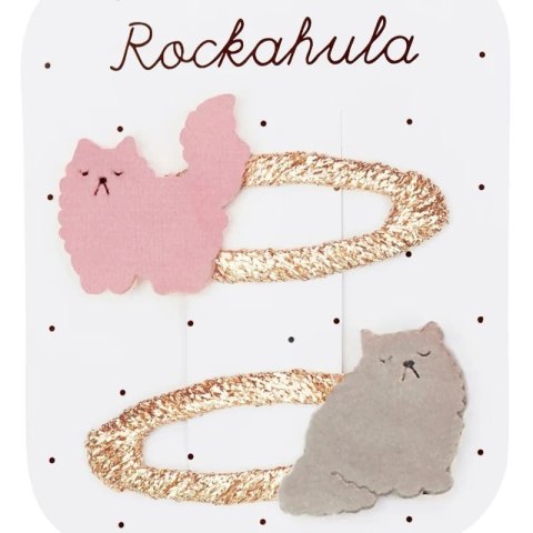 Rockahula Kids spinki do włosów dla dziewczynki 2 szt. Sour Puss Persian Cat