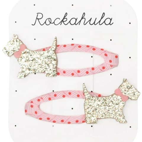Rockahula Kids spinki do włosów dla dziewczynki 2 szt. Spotty Scottie Dog