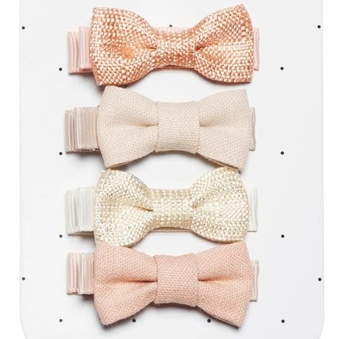 Rockahula Kids spinki do włosów dla dziewczynki 4 szt. Flora Linen Mini Bow