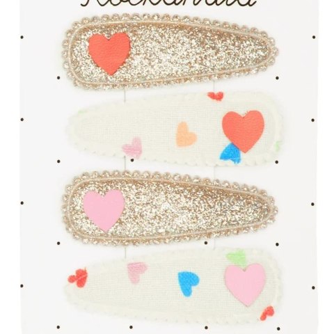 Rockahula Kids spinki do włosów dla dziewczynki 4 szt. Rainbow Hearts