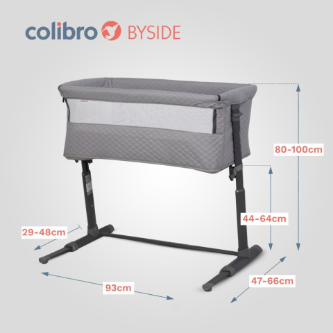 BYSIDE Colibro Łóżeczko dostawne - Dove