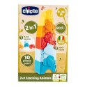 CHICCO 00011570000000 ECO+ Zwierzątka układanka i wieża 2w1